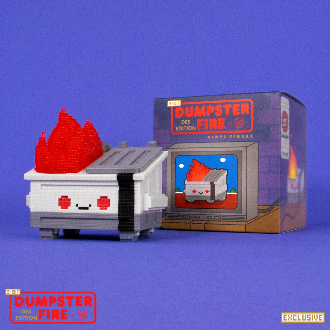 New exclusive added: 100% Soft — 8-Bit Dumpster Fire DES Edition