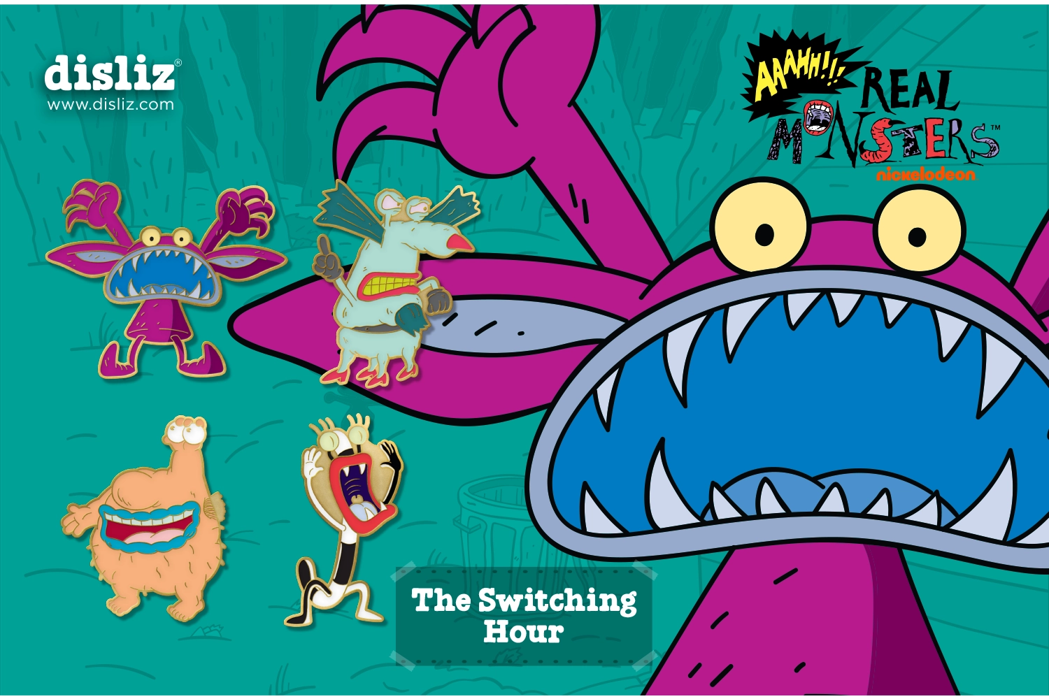 New exclusive added: Disliz — Aaahh!!! Real Monsters 'The Switching Hour' Pin Set