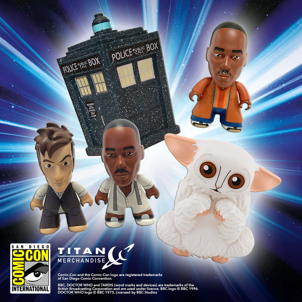 New exclusive added: Titan — Doctor Who: TITANS Vinyl Collection (TARDIS – $15, Fifteenth Doctor – $10, Doctor Two-Pack – $20)