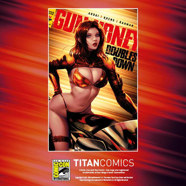 New exclusive added: Titan Entertainment — Gun Honey Doubles Down #2 SDCC Exclusive Derrick Chew Copic Cardstock
