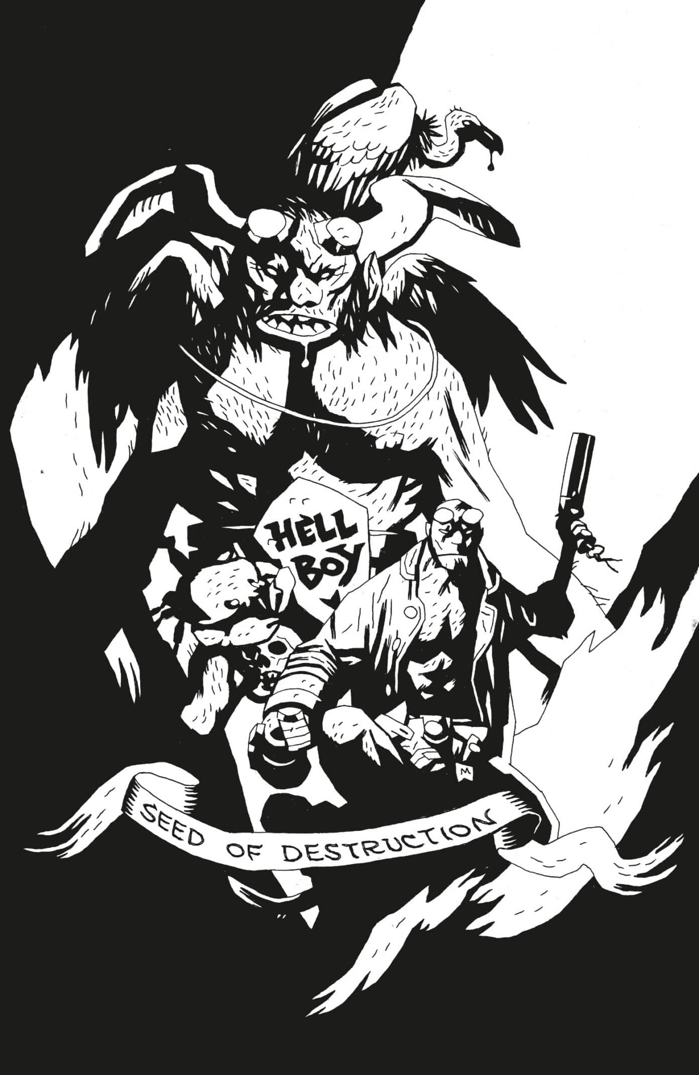 New exclusive added: Dark Horse Comics — Hellboy: Seed of Destruction #1 (Facsimile) Black & White Cover