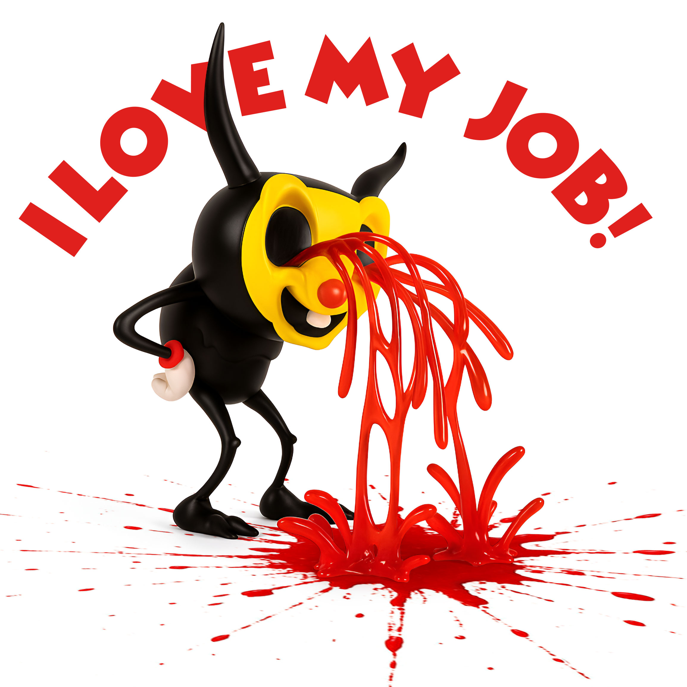 New exclusive added: Alex Pardee — I LOVE MY JOB Vinyl Toy