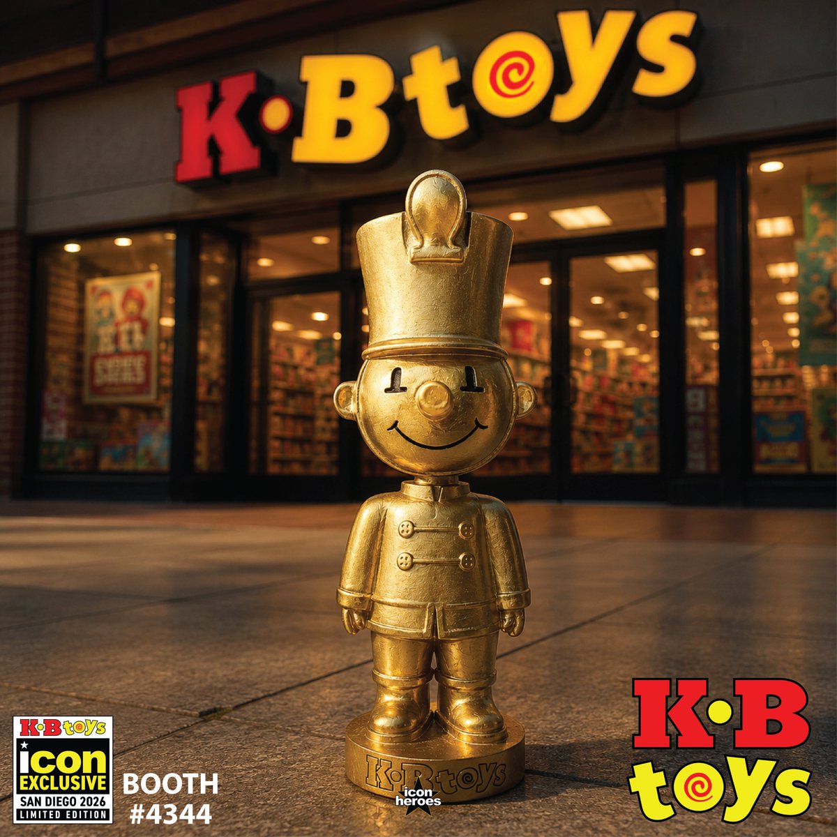 New exclusive added: Icon Heroes — KB Toys 80th Anniversary Gold Toy Soldier Bobblehead