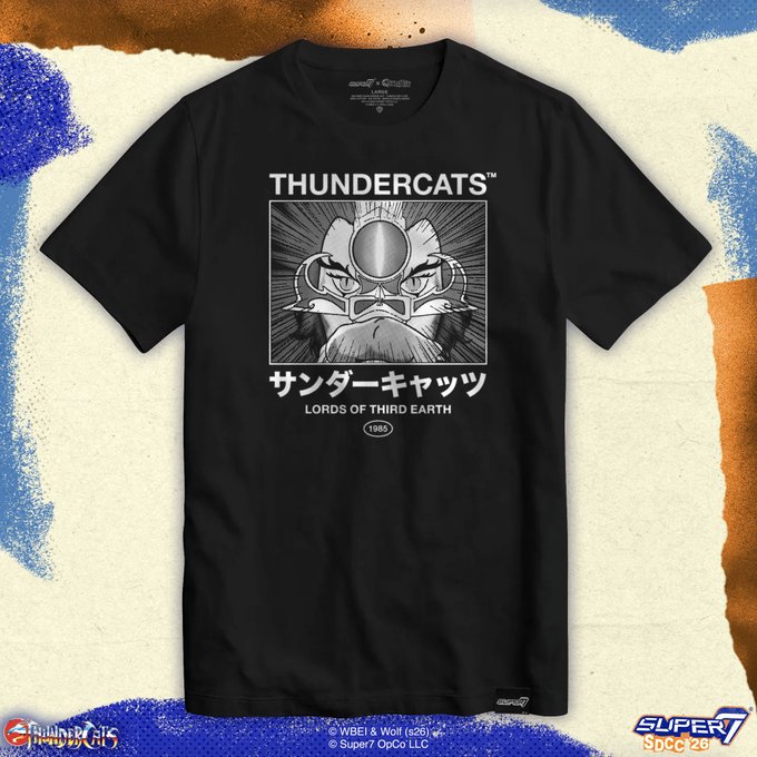 Pre-order or purchase link available: Super7 — Lords of Third Earth Thundercats T-Shirt