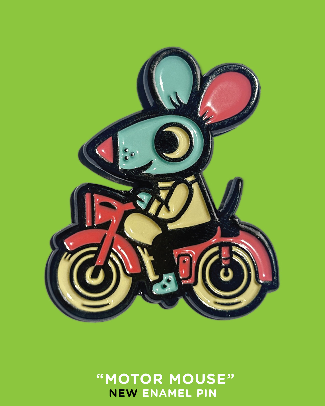 New exclusive added: Little Friends of Printmaking — Motor Mouse Pin