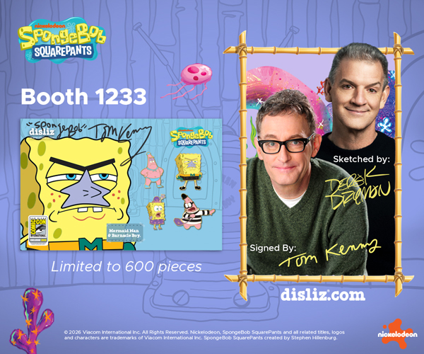 Pre-order or purchase link available: Disliz — Mystery Edition SpongeBob SquarePants SDCC Exclusive 4-Pin Set