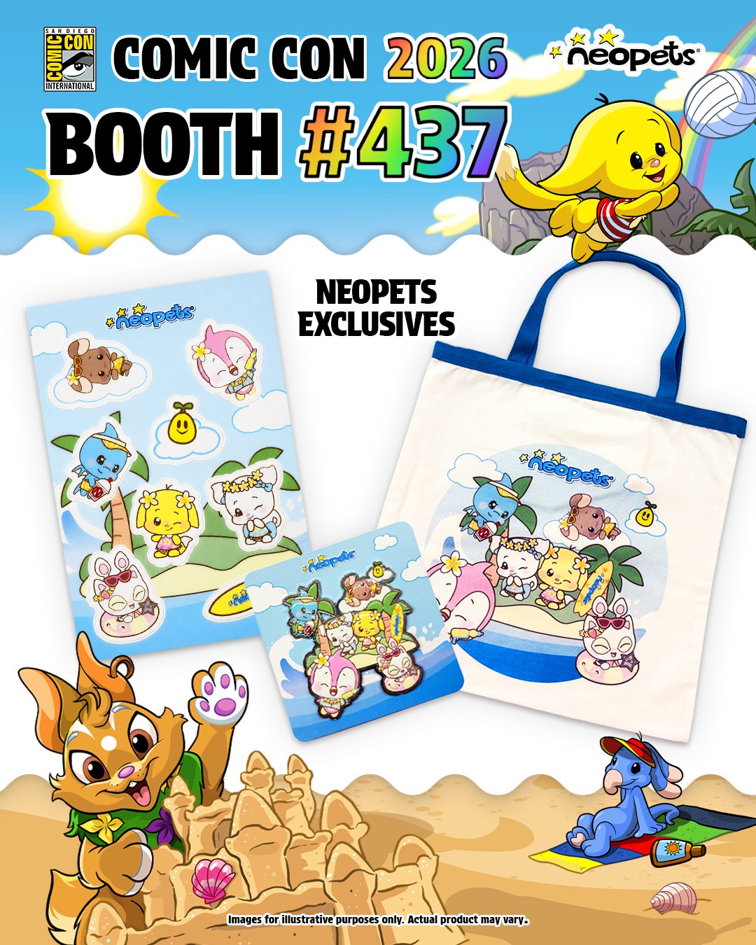New exclusive added: Exclusive — Neopian Summer Sticker Sheet