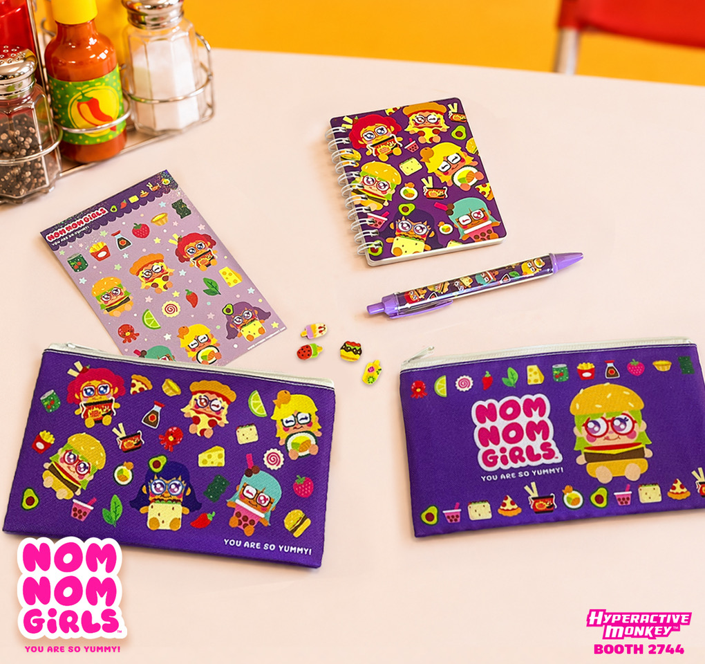 New exclusive added: Hyperactive Monkey — Nom Nom Girls Stationery Set