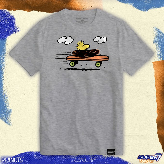 Pre-order or purchase link available: Super7 — Woodstock Grey T-Shirt