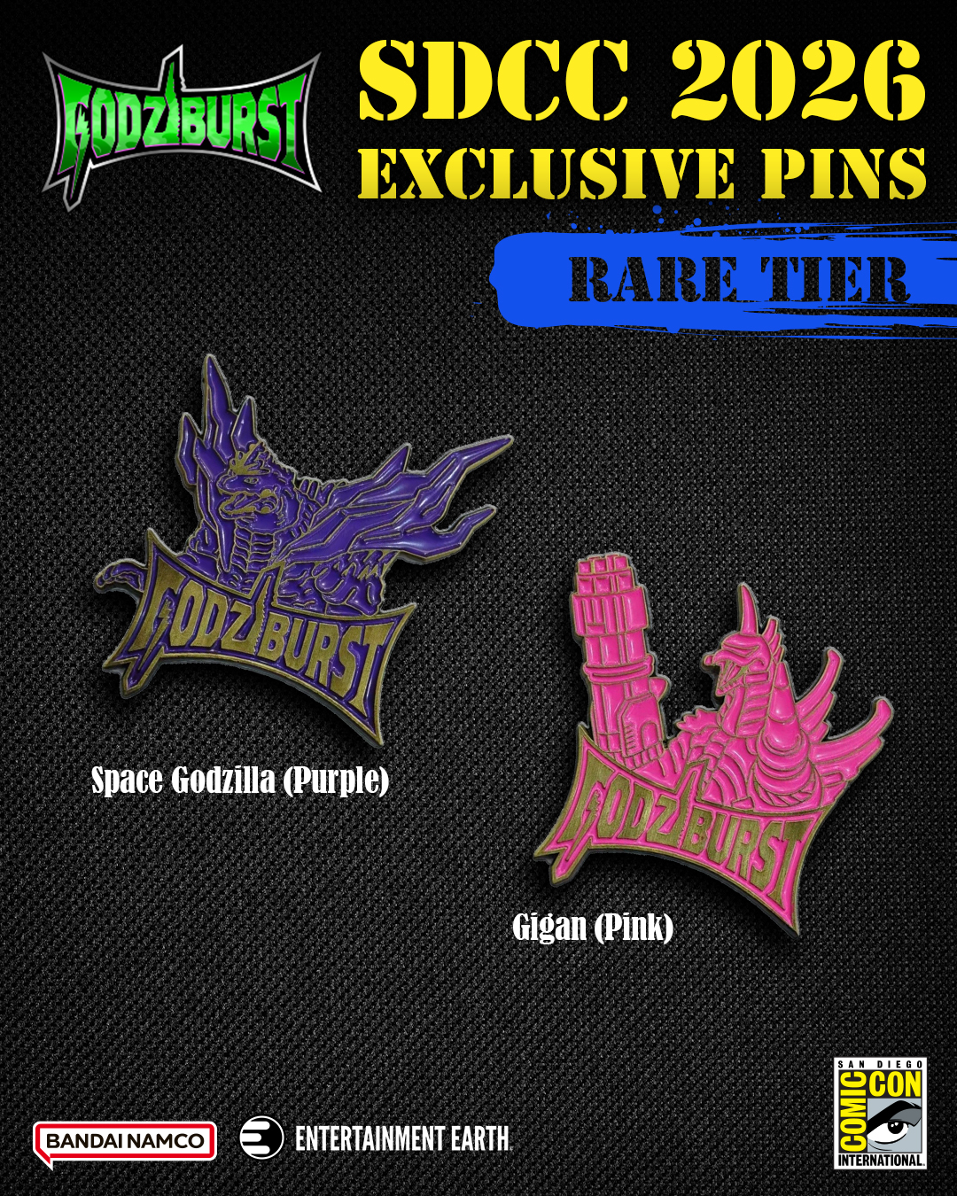 New exclusive added: Bandai Namco — Rare Space and Gigan Godzilla Pins