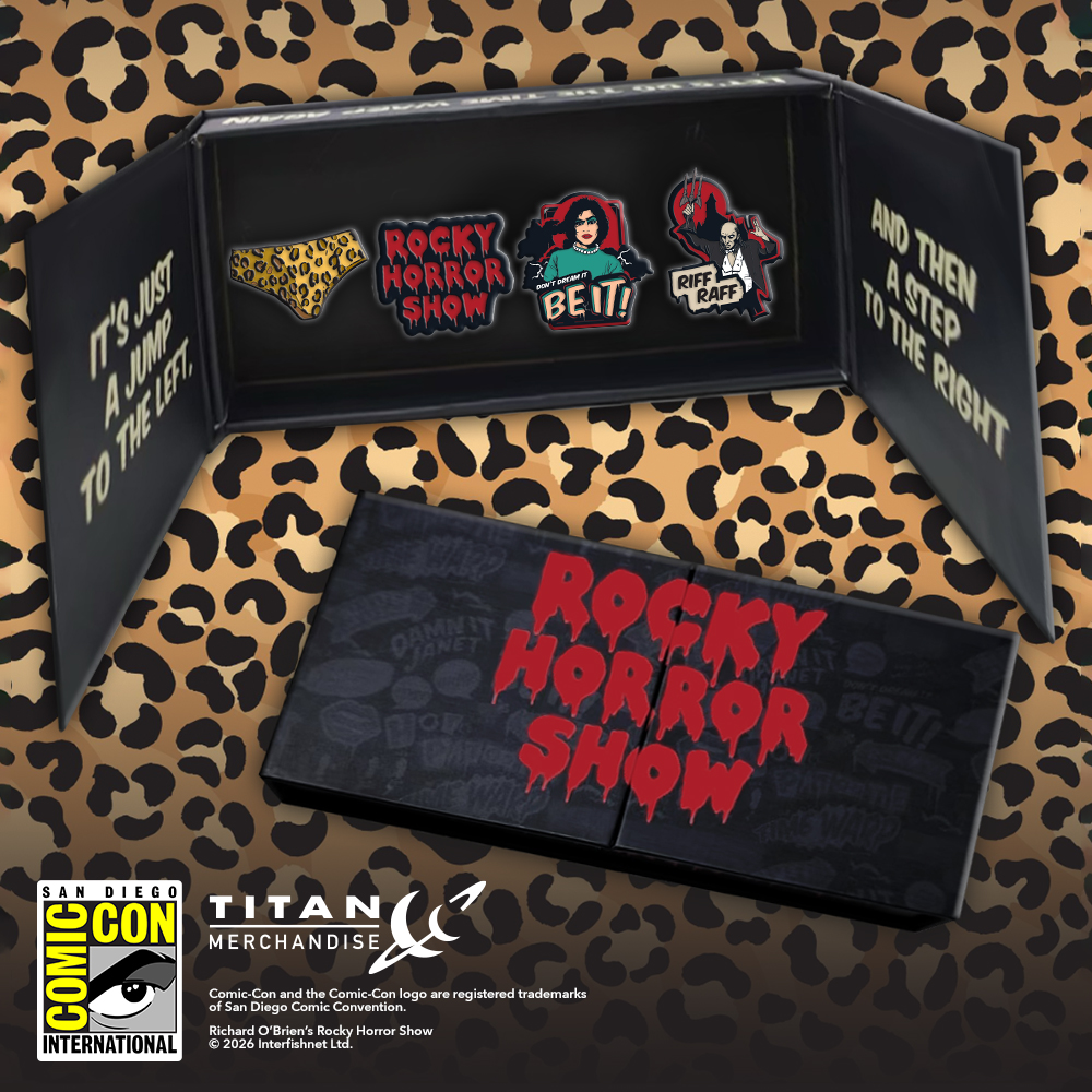 New exclusive added: Titan Entertainment — Rocky Horror Show Four-Piece Enamel Pin Collection