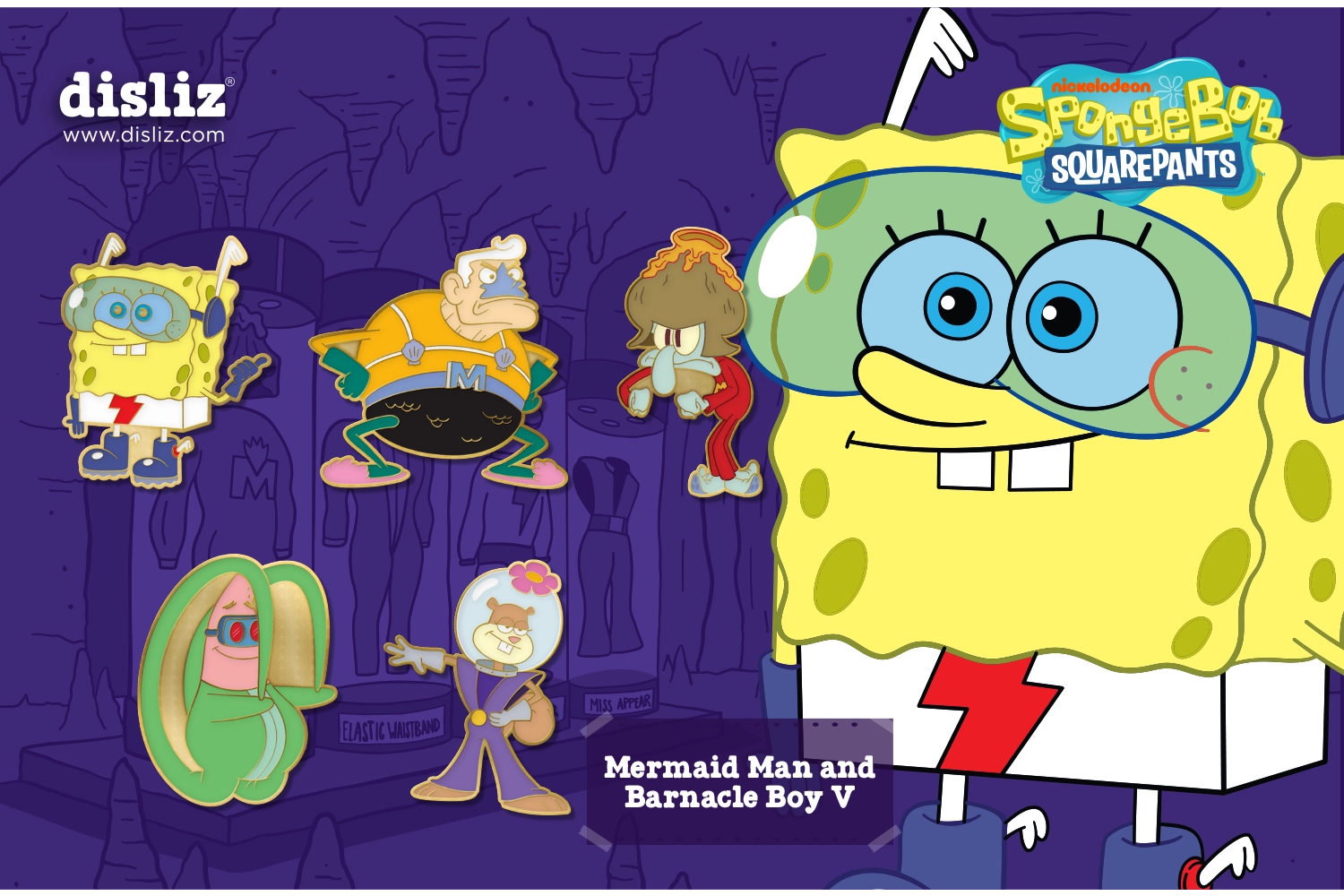 Pre-order or purchase link available: Disliz — SpongeBob SquarePants 'Mermaid Man and Barnacle Boy V' Pin Set