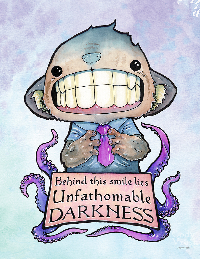 New exclusive added: Cody Vrosh — Unfathomable Darkness Teeth Creature Print
