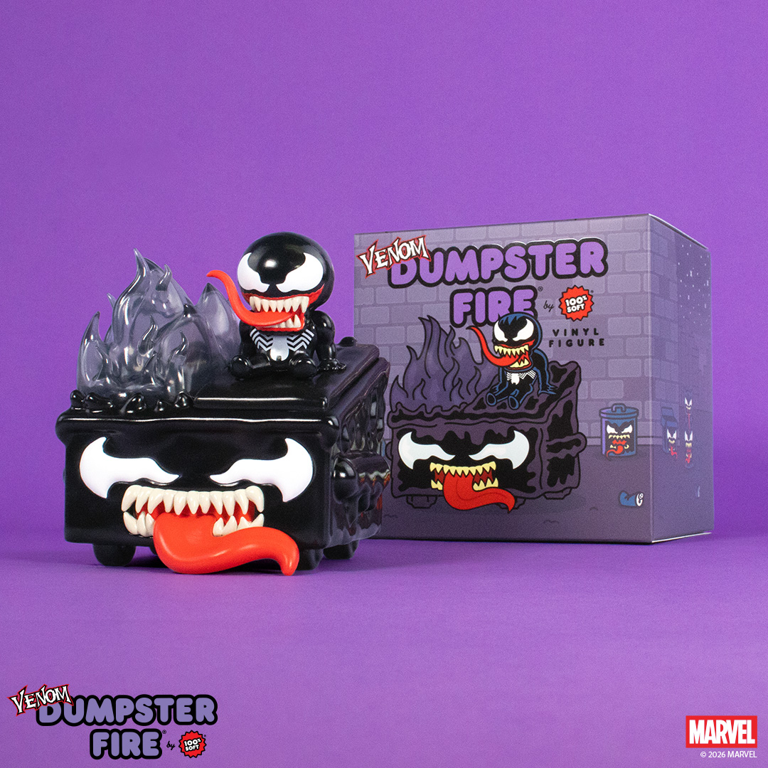 Pre-order or purchase link available: 100% Soft — Venom Dumpster Fire (Regular Edition)
