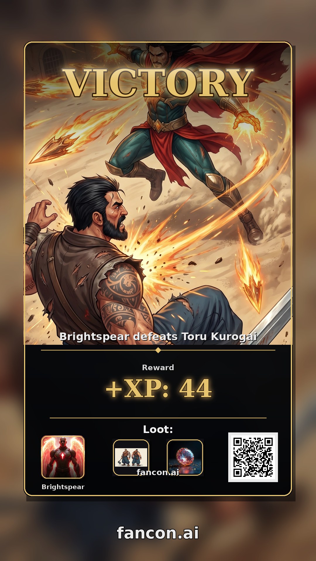Brightspear defeats Toru Kurogai